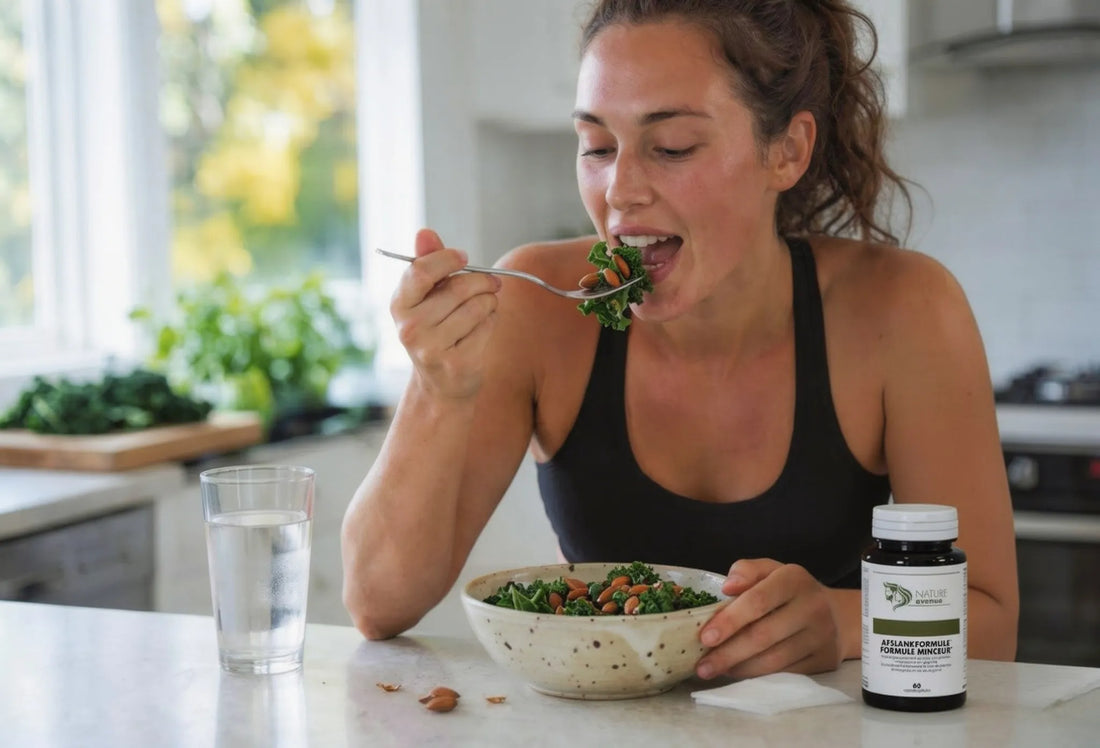 Afslankformule van Nature Avenue op tafel, bij een artikel over magnesium en afvallen