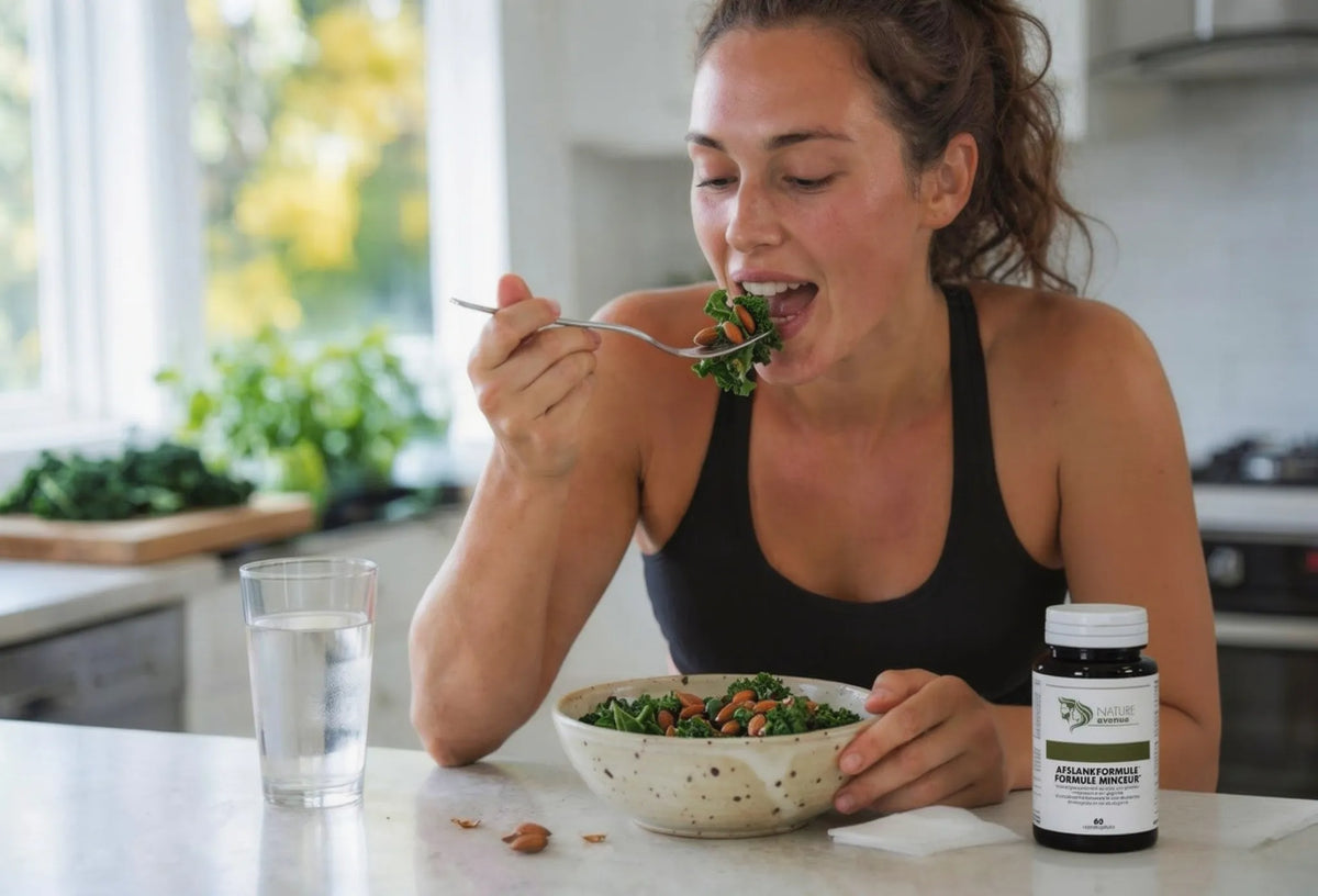 Afslankformule van Nature Avenue op tafel, bij een artikel over magnesium en afvallen