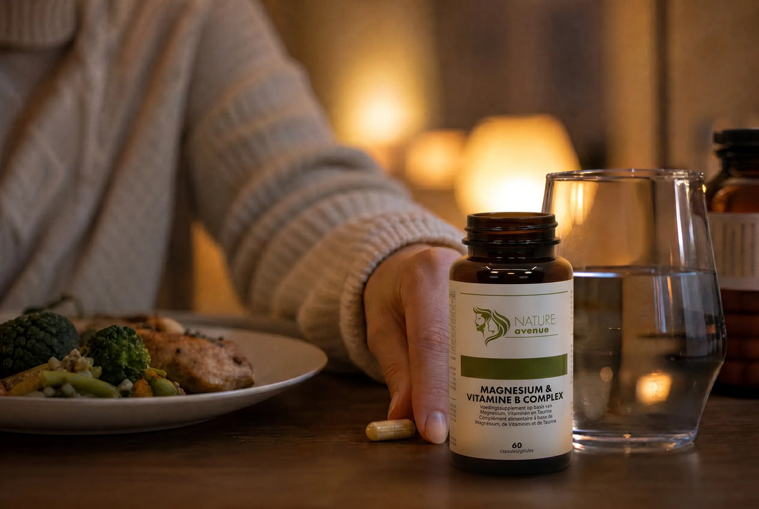 Magnesiumsupplement innemen in de avond
