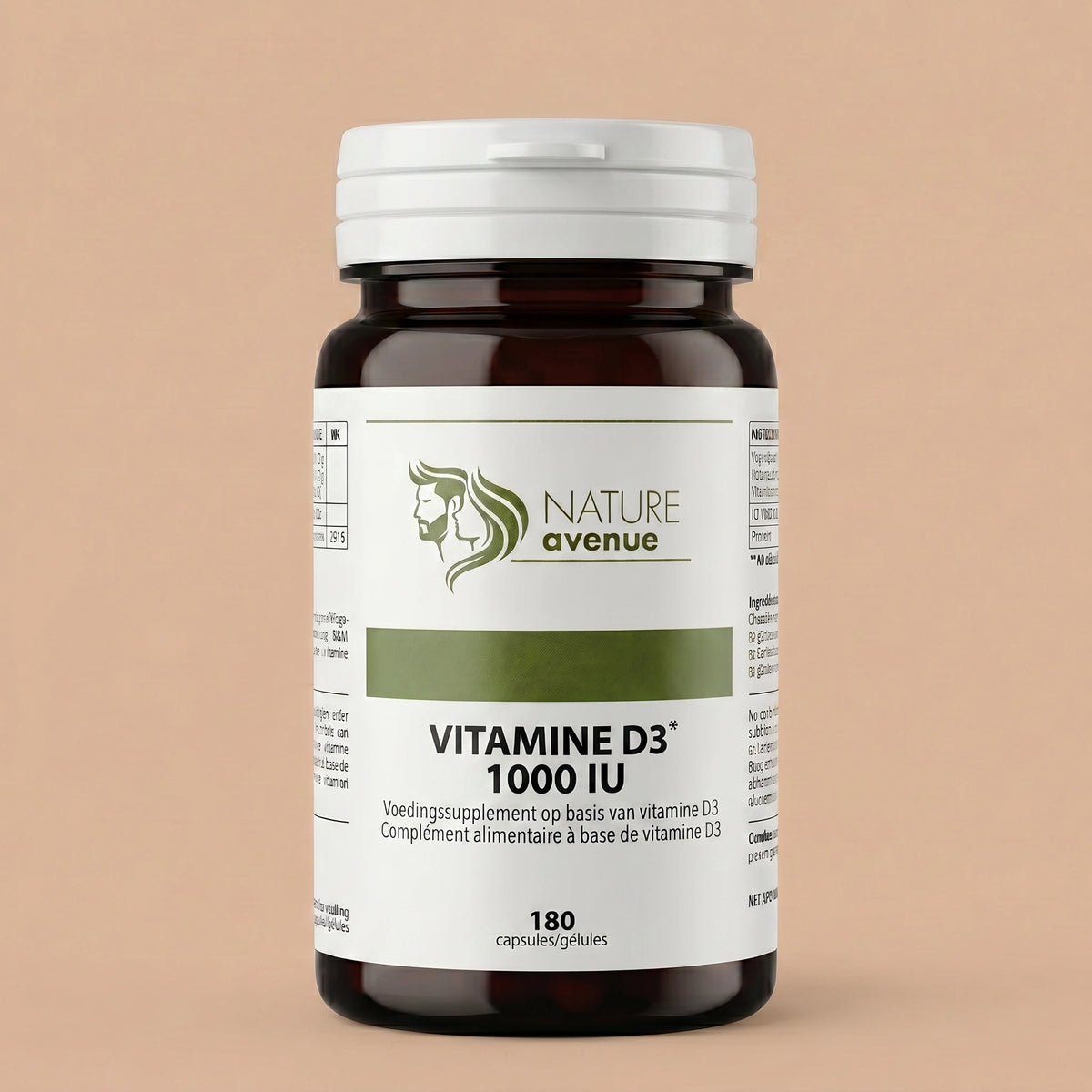 Vitamine D3 1000 IE van Nature Avenue - pot met 180 capsules