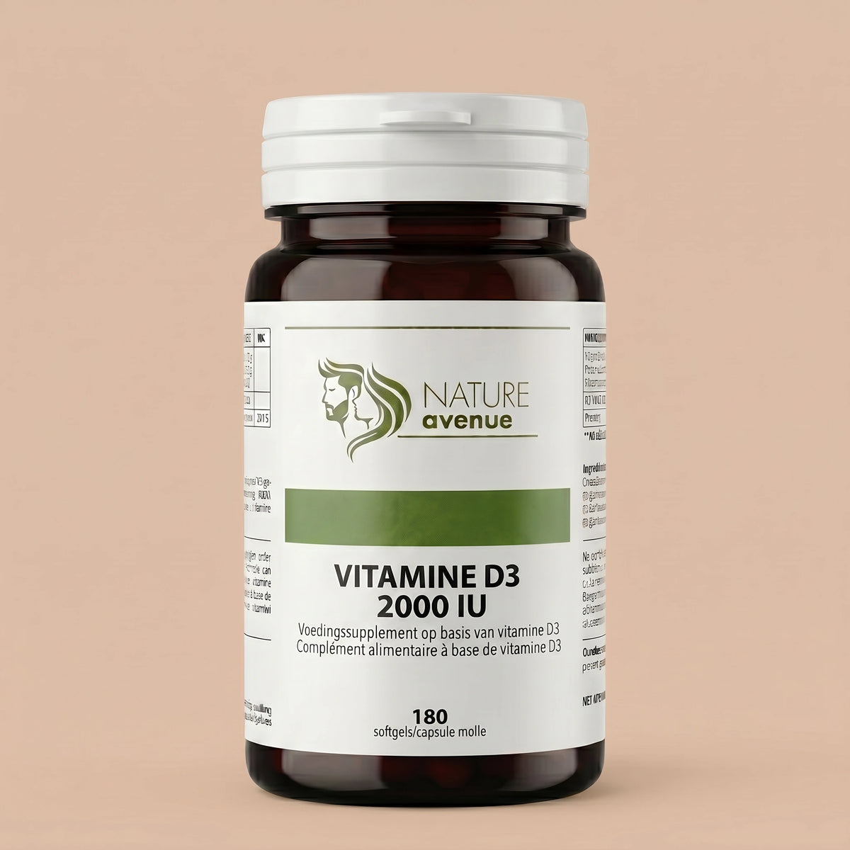 Vitamine D3 2000 IE van Nature Avenue - pot met 180 softgels