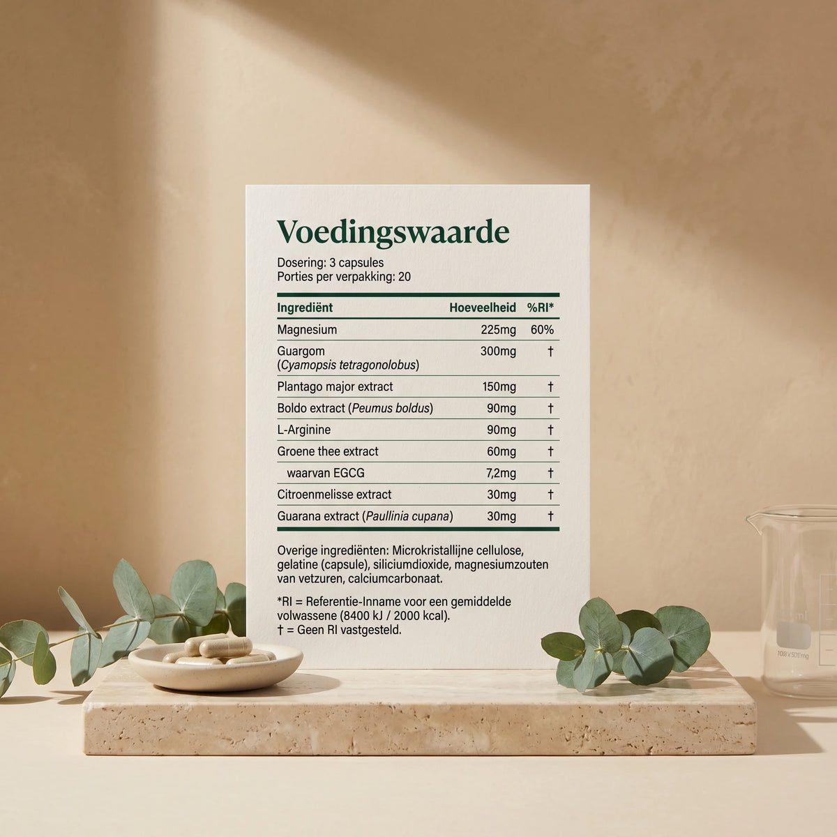 Ingrediënten en voedingswaarden van Afslankformule