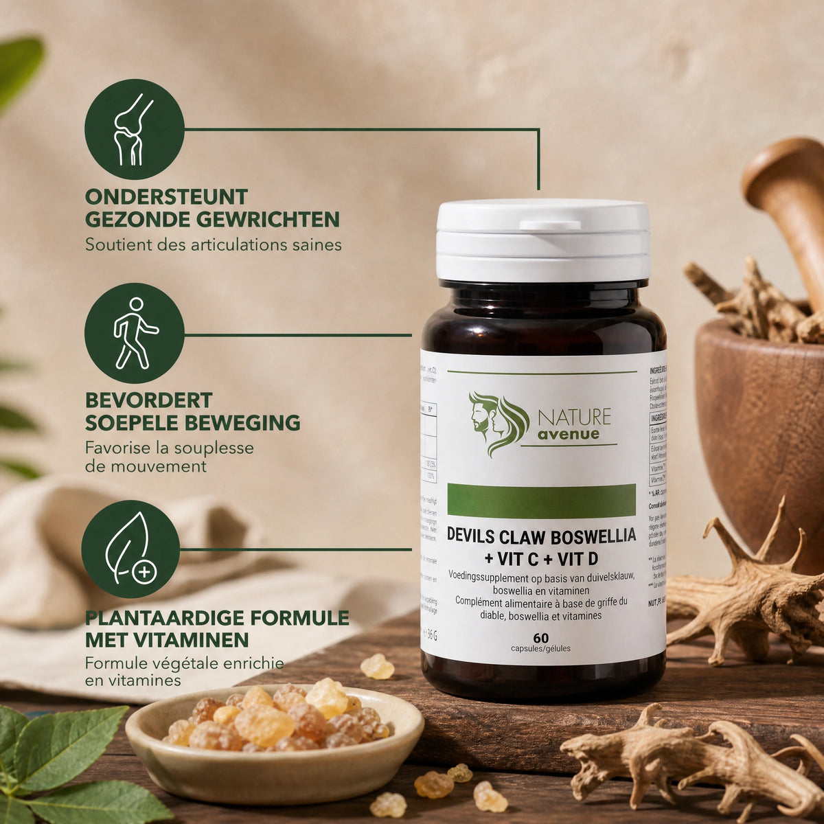 Devil's Claw & Boswellia met duivelsklauw en boswellia - verpakking