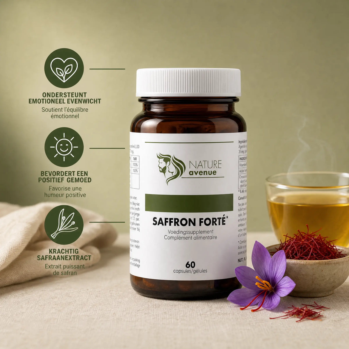Saffron Forté van Nature Avenue - overzicht van de eigenschappen