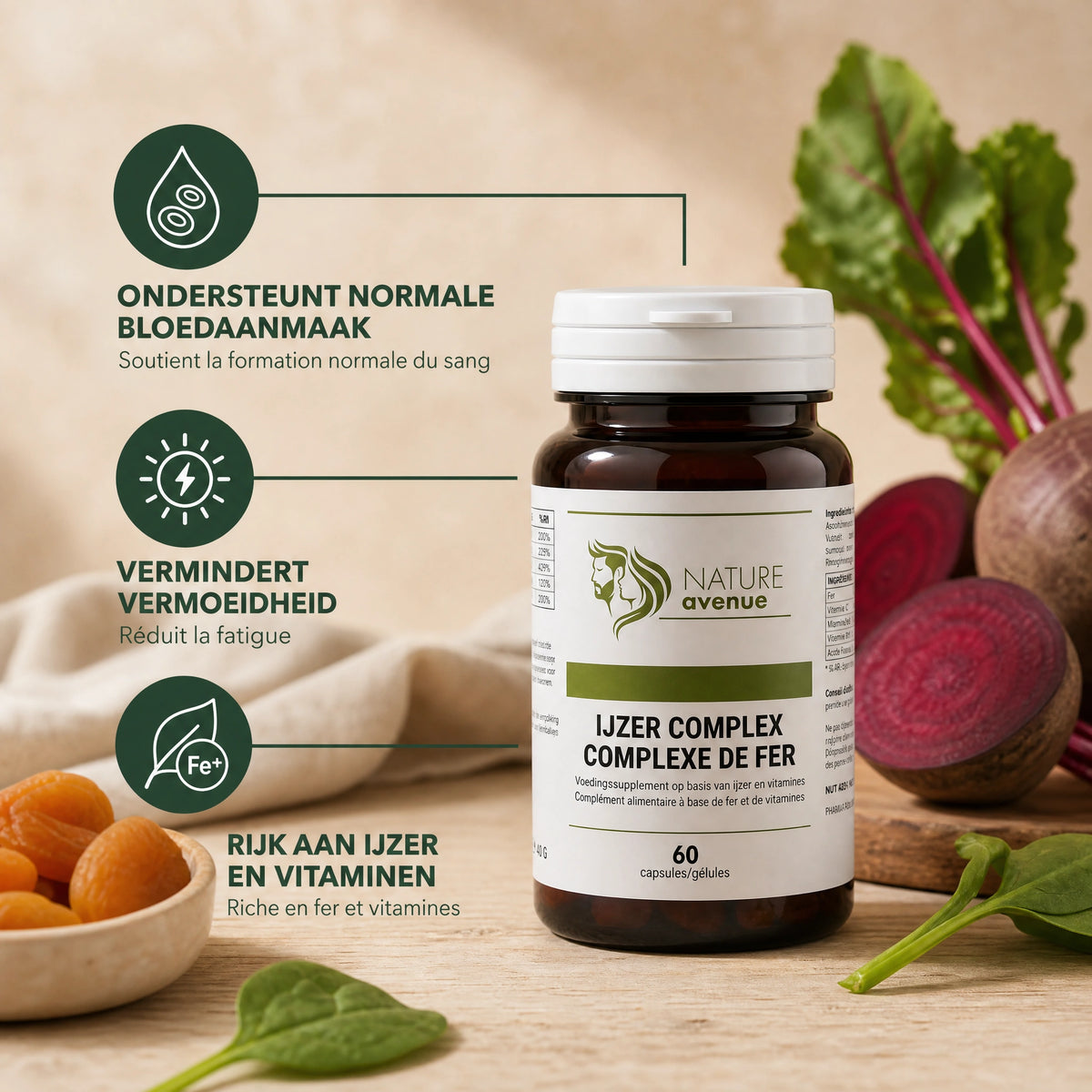 IJzer Complex met ijzerbisglycinaat en vitamine C - verpakking