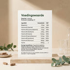 Ingrediënten en voedingswaarden van Magnesium & Vit B Complex
