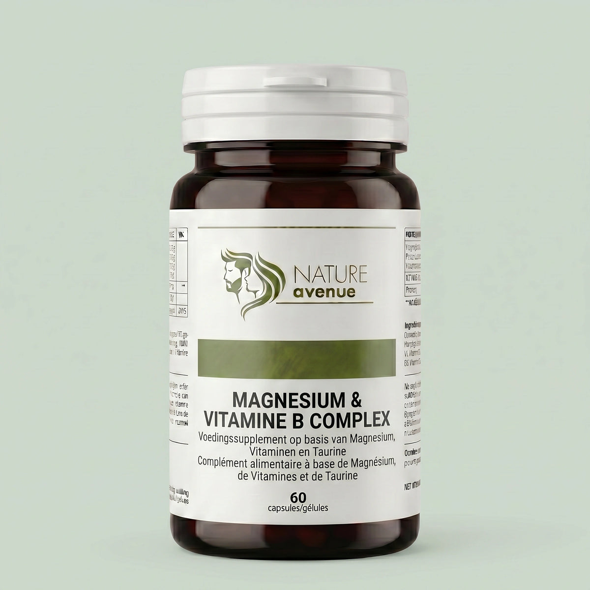 Magnesium & Vit B Complex van Nature Avenue - pot met 60 capsules