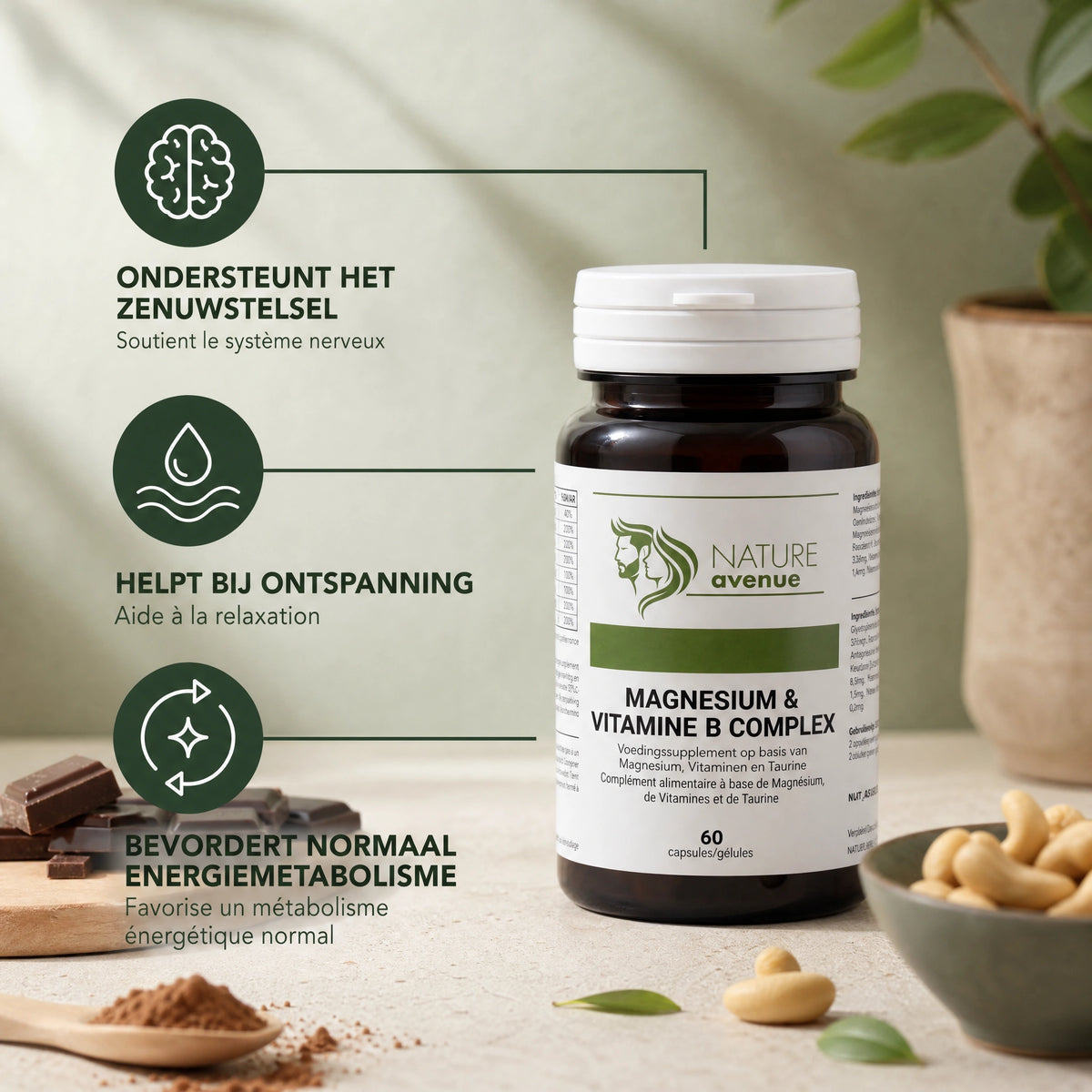 Magnesium & Vit B Complex met taurine - verpakking