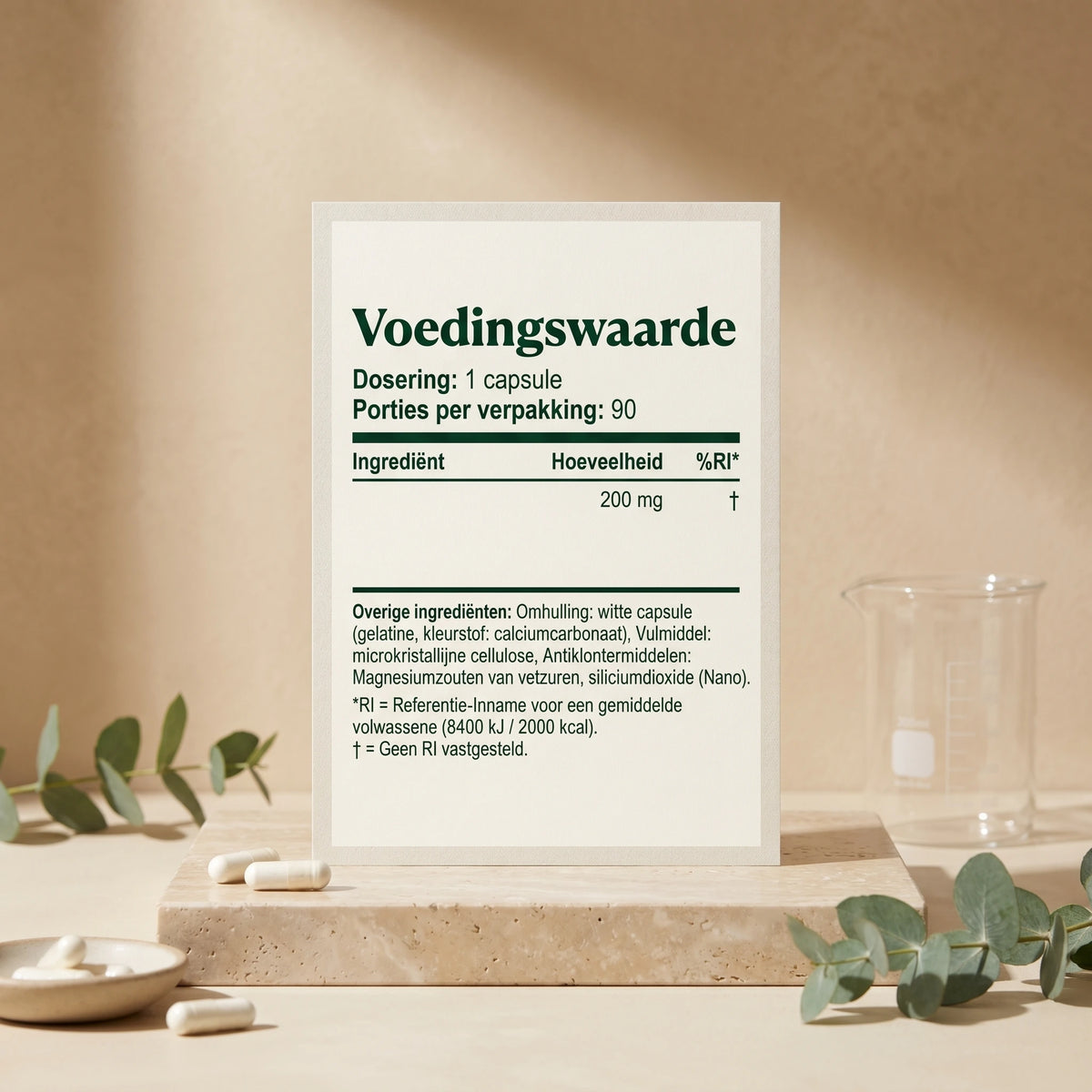 Ingrediënten en voedingswaarden van Multi-Vitamines 50+