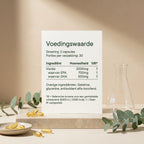 Ingrediënten en voedingswaarden van Omega 3