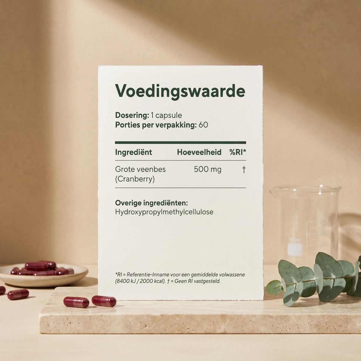 Ingrediënten en voedingswaarden van Veenbessen